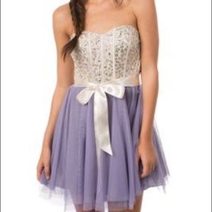 Teeze Me• Lilac and rhinestone dress